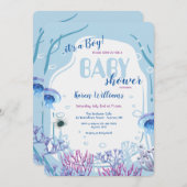 ザシーブルーベビーシャワー招待状 招待状 (正面/裏面)