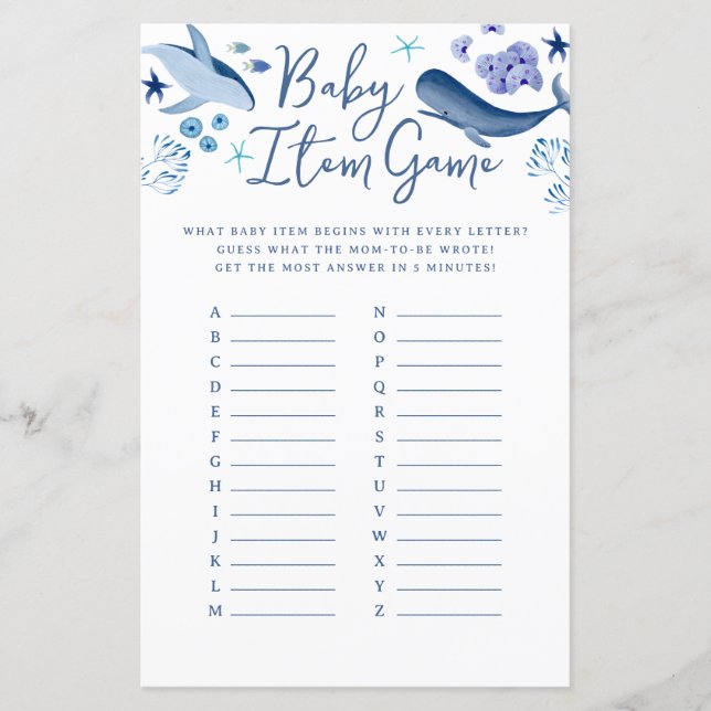 ザシーブルーボーイクジラベビーアイテムゲーム (正面)