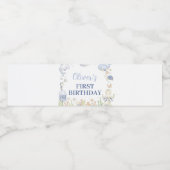 ザシーブルー海動物子供の誕生日 ペットボトルラベル (シングルラベル)