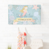 ザシーブロンドマーメイドシーグリーン誕生日 横断幕 (インサイチュ)