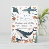 ザシーホエールシャークカメ2歳の誕生日パーティー 招待状 (スタンド正面)