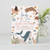 ザシーホエールシャークタートルシーライフ誕生日 招待状 (スタンド正面)