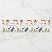 ザシーホエールシャーク海の生活の下で1日の誕生日 ペットボトルラベル (シングルラベル)