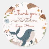 ザシーホエールシャーク海の生活の下で1日の誕生日 ラウンドシール (正面)