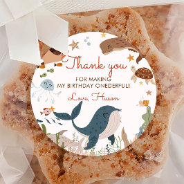 ザシーホエールシャーク海の生活の下で1日の誕生日 ラウンドシール