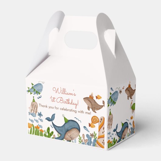 ザシーホエールシャーク海の生活の下に1番目の誕生日ファ フェイバーボックス (裏面サイド)