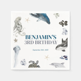 ザシーホエールシーライフ誕生日 スタンダードカクテルナプキン