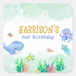 ザシーホエールタ航海のートル誕生日 スクエアシール