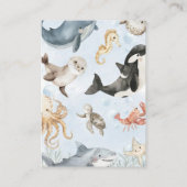 ザシーホエールベビーシャワーおむつラッフル エンクロージャーカード (裏面)