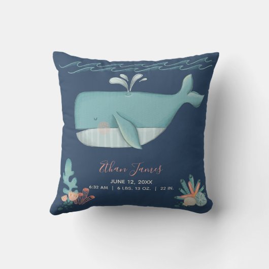 ザシーホエールレコード誕生装飾用クッション クッション (裏面)