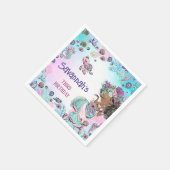 ザシーマーメイドガールファースト誕生日ナプキンス スタンダードカクテルナプキン (角)