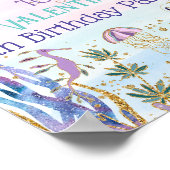 ザシーマーメイドグリッターパーティーウェルカムサイン ポスター (角)