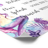 ザシーマーメイドシャワー誕生日メルモザバー ポスター (角)