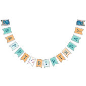 ザシーマーメイドシャークハッピーバースデー バンティングフラッグ (全)