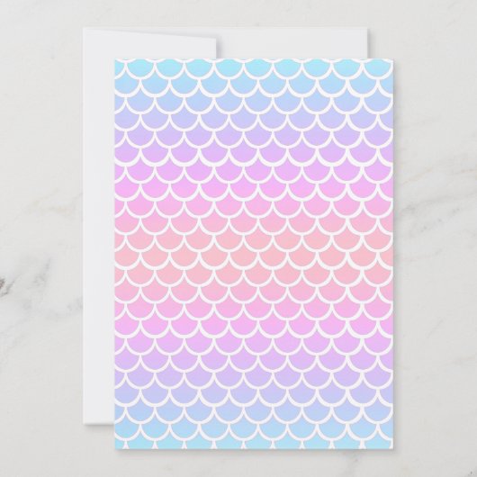 ザシーマーメイドシルエット誕生日ガール 招待状 (裏面)