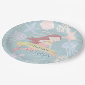 ザシーマーメイドシーグリーン誕生日 ペーパープレート (アングル)