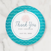 ザシーマーメイドネイビーブルー誕生日メッセージカード フェイバータグ (裏面)