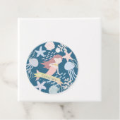 ザシーマーメイドネイビーブルー誕生日メッセージカード フェイバータグ (インサイチュ)