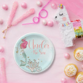 ザシーマーメイドバースデーパーティパステル ペーパープレート (パーティー)