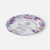 ザシーマーメイドブライダルシャワーパープルピンク ペーパープレート (アングル)