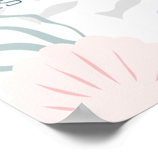 ザシーマーメイドホワイト誕生日へようこそ ポスター (角)