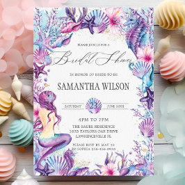 ザシーマーメイドリーフシェルズブライダルシャワー 招待状