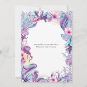 ザシーマーメイドリーフシェルズブライダルシャワー 招待状 (裏面)