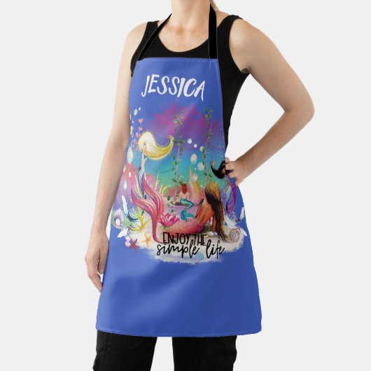 ザシーマーメイド海パープルターコイズ エプロン (インサイチュ)
