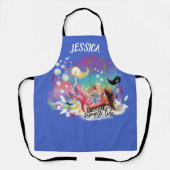 ザシーマーメイド海パープルターコイズ エプロン (正面)