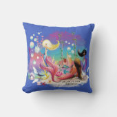 ザシーマーメイド海パープルターコイズ クッション (正面)