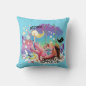 ザシーマーメイド海パープルターコイズ クッション (正面)