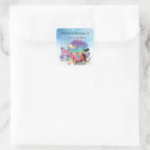 ザシーマーメイド海パープルターコイズ スクエアシール (バッグ)