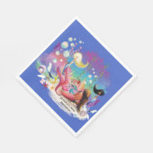 ザシーマーメイド海パープルターコイズ スタンダードランチョンナプキン (角)