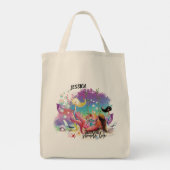 ザシーマーメイド海パープルターコイズ トートバッグ (裏面)