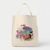 ザシーマーメイド海パープルターコイズ トートバッグ (正面)