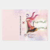 ザシーマーメイド海パープルターコイズ ラッピングペーパーシート (正面2)