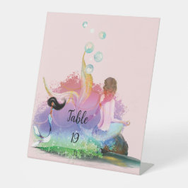 ザシーマーメイド海パープルターコイズ 台座サイン