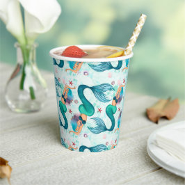 ザシーマーメイド海パープルターコイズ 紙コップ