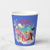 ザシーマーメイド海パープルターコイズ 紙コップ (正面)