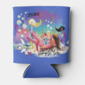 ザシーマーメイド海パープルターコイズ 缶クーラー (正面)