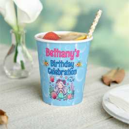 ザシーマーメイド誕生日 紙コップ