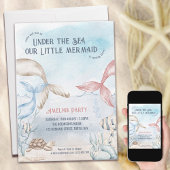 ザシーリトルマーメイドウォーター誕生日 招待状