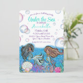 ザシーリトルマーメイドプリンセステーマパーティー 招待状 (スタンド正面)