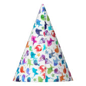 ザシーレインボーウォーターカラーフィッシュ誕生日 パーティーハット (裏面)