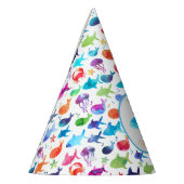 ザシーレインボーウォーターカラーフィッシュ誕生日 パーティーハット (左)