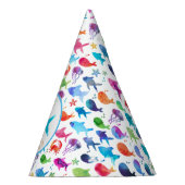 ザシーレインボーウォーターカラーフィッシュ誕生日 パーティーハット (右)