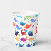 ザシーレインボーカニ誕生日ベビーシャワー 紙コップ (右)
