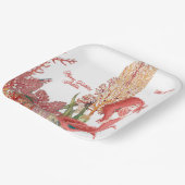 ザシーレッドマーメイドコーラル誕生日グリーティング  ペーパープレート (傾斜あり)