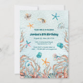 ザシー航海の8誕生日招待状 招待状 (正面)