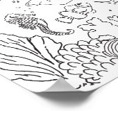 ザシー誕生日シーライフアートカラーリングアート ポスター (角)